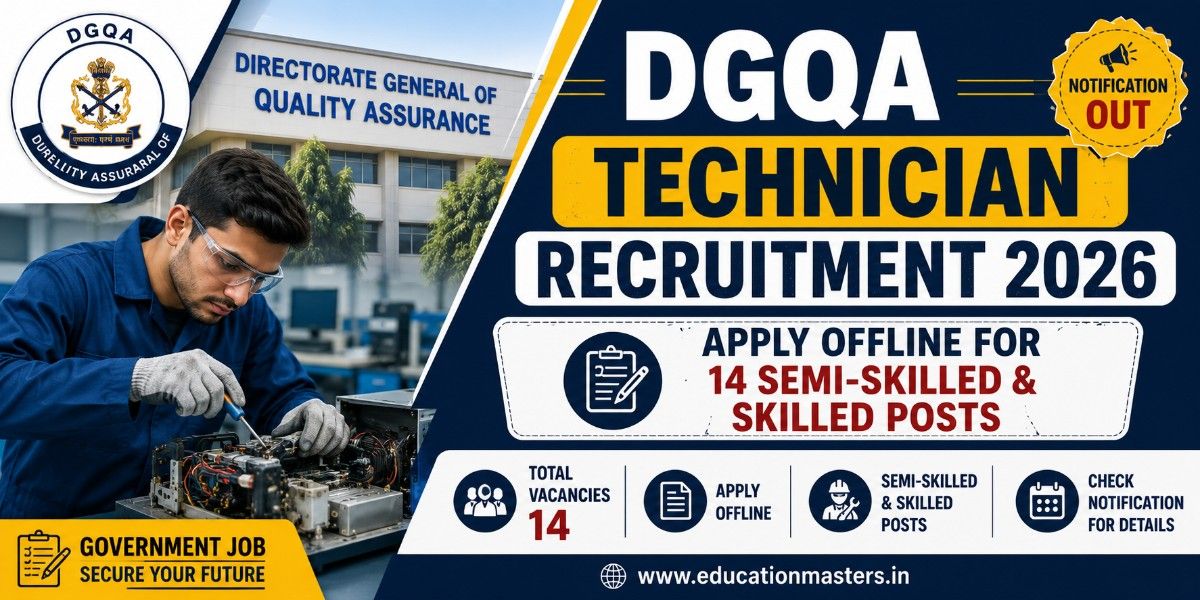 DGQA Technician Recruitment 2026